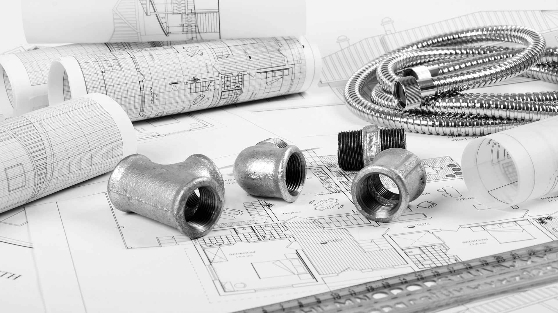 Plumber technician working